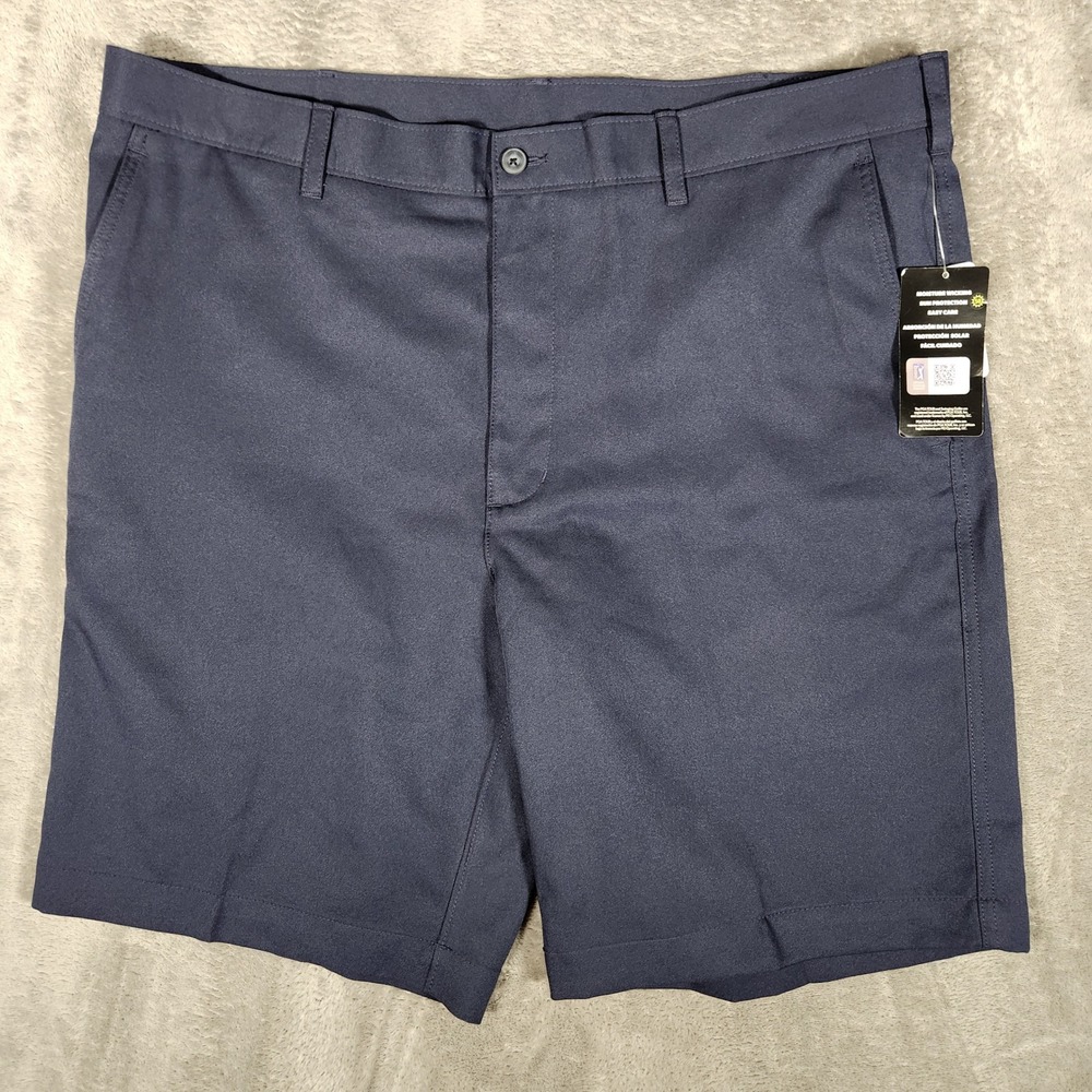 PGA TOUR Shorts Mens 40 Black Iris Navy Blue PVBS60F3OF NEW